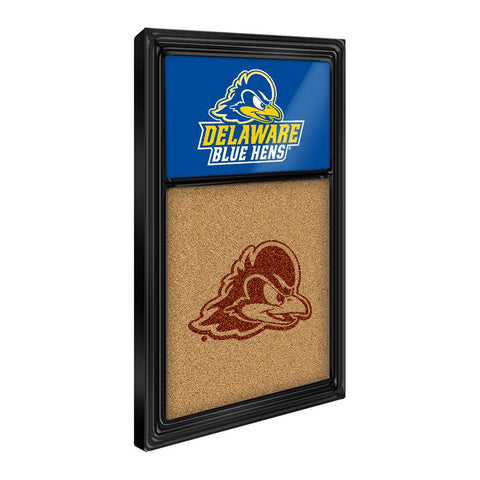 Delaware Blue Hens: Logo, Dual Print - Cork Note Board - The Fan-Brand