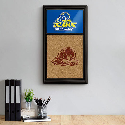 Delaware Blue Hens: Logo, Dual Print - Cork Note Board - The Fan-Brand