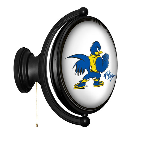 Delaware Blue Hens: Mascot - Original Oval Rotating Lighted Wall Sign - The Fan-Brand