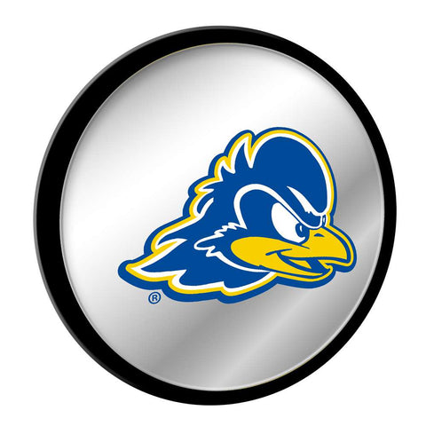 Delaware Blue Hens: Modern Disc Mirrored Wall Sign - The Fan-Brand