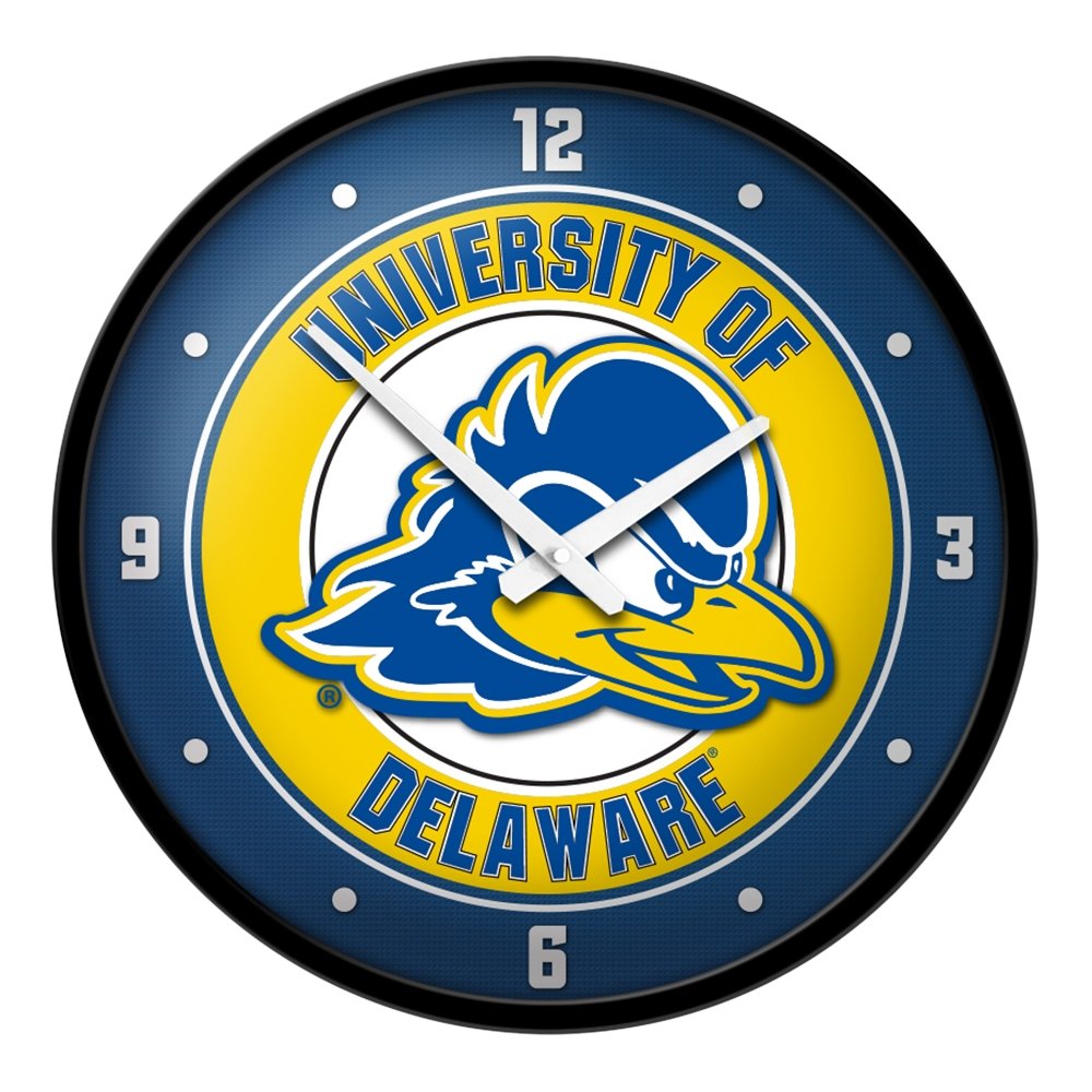 Delaware Blue Hens: Modern Disc Wall Clock - The Fan-Brand