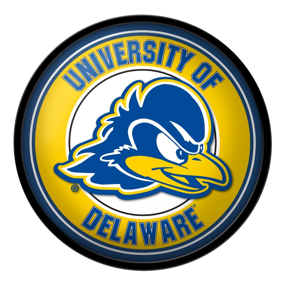 Delaware Blue Hens: Modern Disc Wall Sign - The Fan-Brand