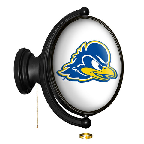 Delaware Blue Hens: Original Oval Rotating Lighted Wall Sign - The Fan-Brand