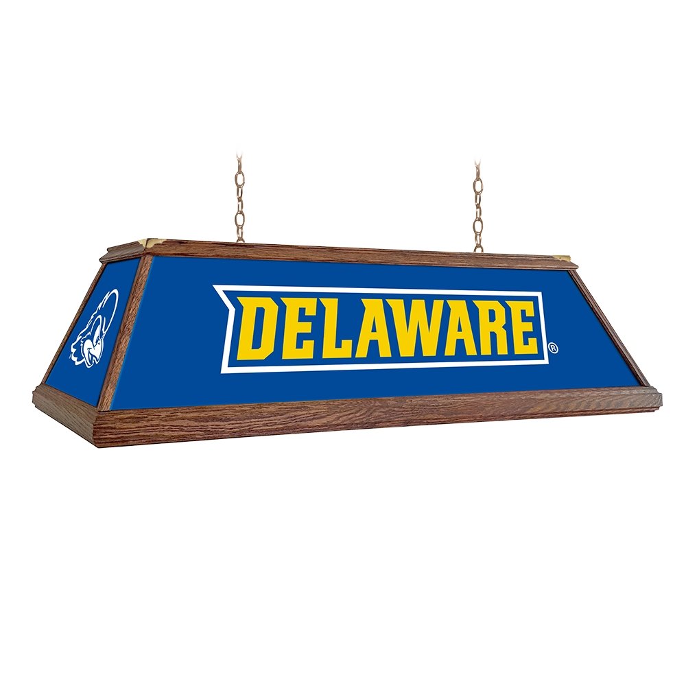 Delaware Blue Hens: Premium Wood Pool Table Light - The Fan-Brand