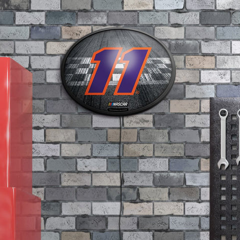 Denny Hamlin: Finish Line - Oval Slimline Lighted Wall Sign - The Fan-Brand