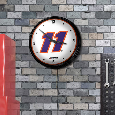 Denny Hamlin: Retro Lighted Wall Clock - The Fan-Brand