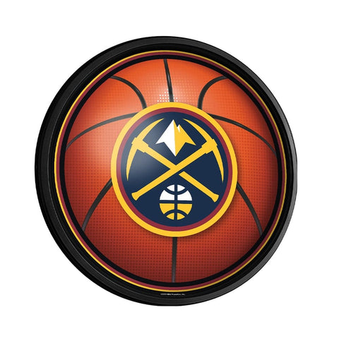 Denver Nuggets: Basketball - Round Slimline Lighted Wall Sign - The Fan-Brand