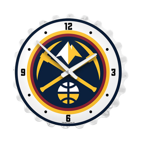 Denver Nuggets: Bottle Cap Lighted Wall Clock - The Fan-Brand