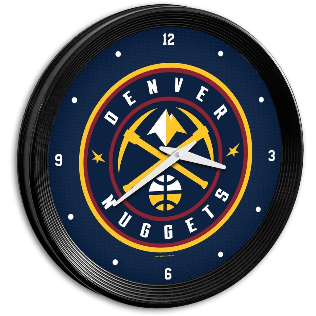 Denver Nuggets: Ribbed Frame Wall Clock - The Fan-Brand