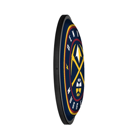 Denver Nuggets: Round Slimline Lighted Wall Sign - The Fan-Brand