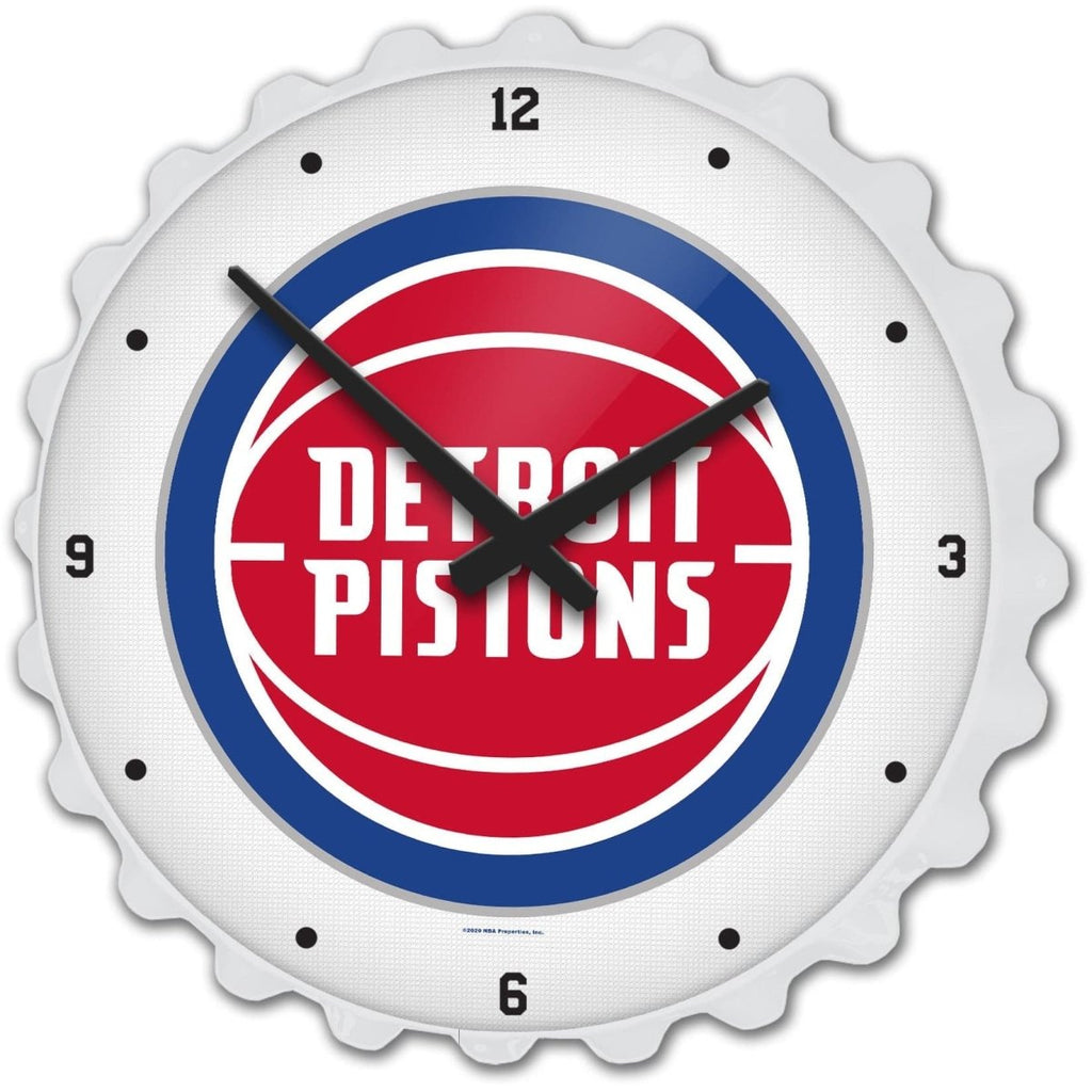 Detroit Pistons: Bottle Cap Wall Clock - The Fan-Brand