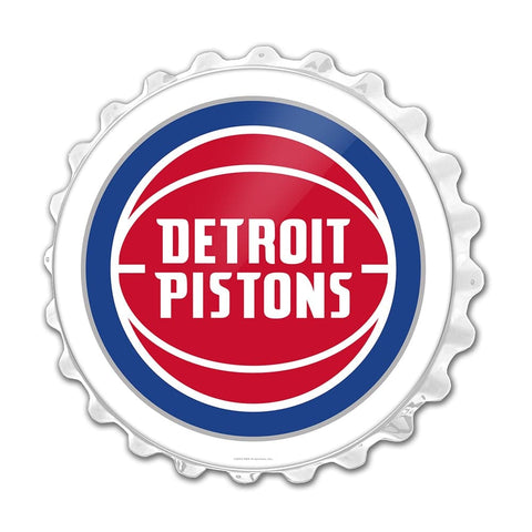 Detroit Pistons: Bottle Cap Wall Sign - The Fan-Brand