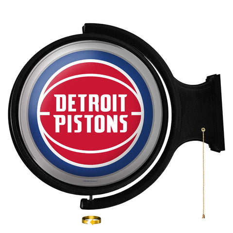 Detroit Pistons: Original Round Rotating Lighted Wall Sign - The Fan-Brand
