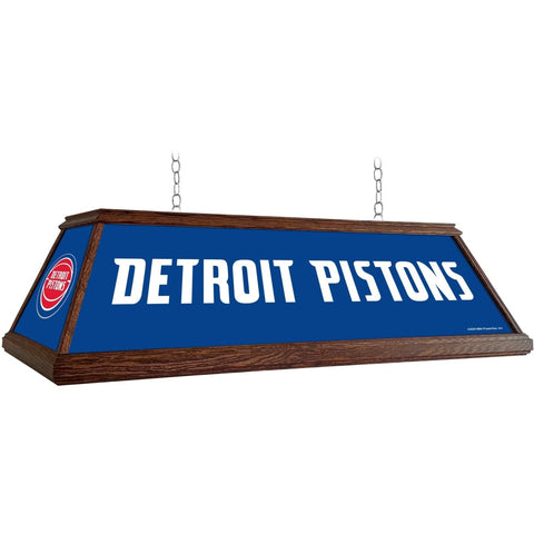 Detroit Pistons: Premium Wood Pool Table Light - The Fan-Brand
