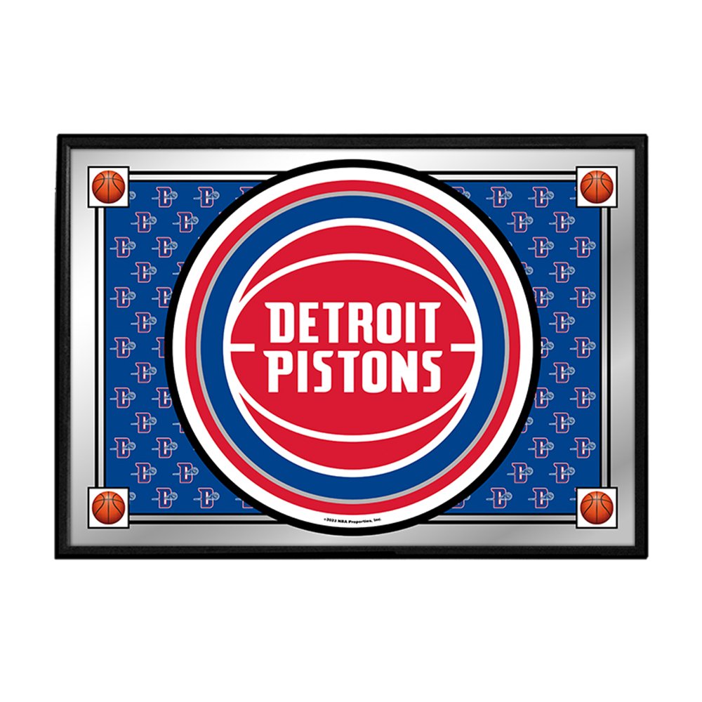 Detroit Pistons: Team Spirit - Framed Mirrored Wall Sign - The Fan-Brand