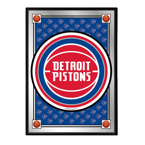 Detroit Pistons: Team Spirit - Framed Mirrored Wall Sign - The Fan-Brand