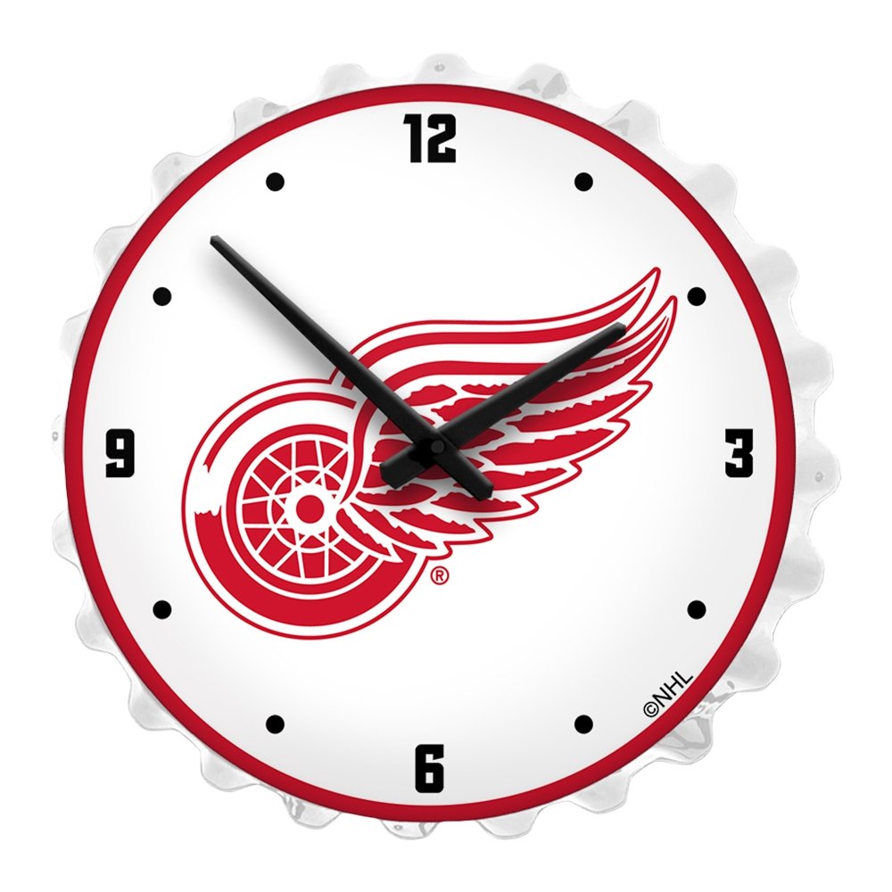 Detroit Red Wings: Bottle Cap Lighted Wall Clock - The Fan-Brand