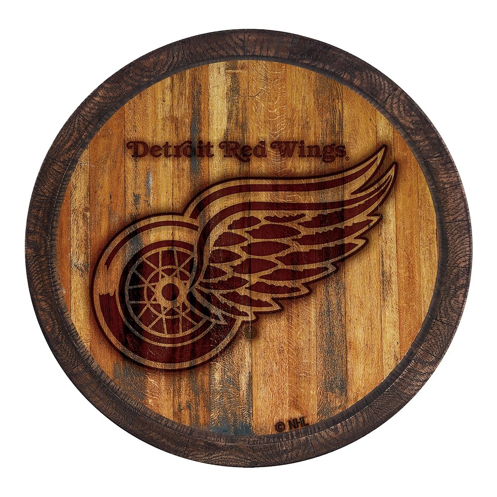 Detroit Red Wings Faux Barrel Top Sign