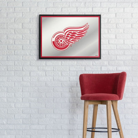 Detroit Red Wings: Framed Mirrored Wall Sign - The Fan-Brand