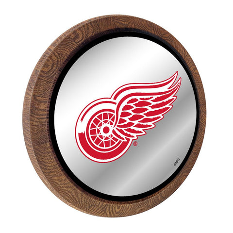 Detroit Red Wings: Mirrored Barrel Top Wall Sign - The Fan-Brand