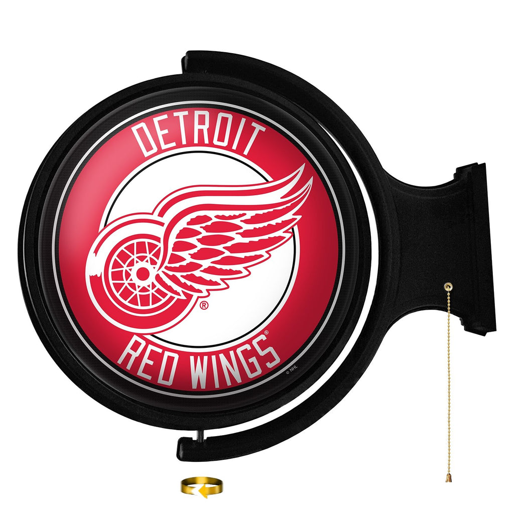 Detroit Red Wings: Original Round Rotating Lighted Wall Sign - The Fan-Brand