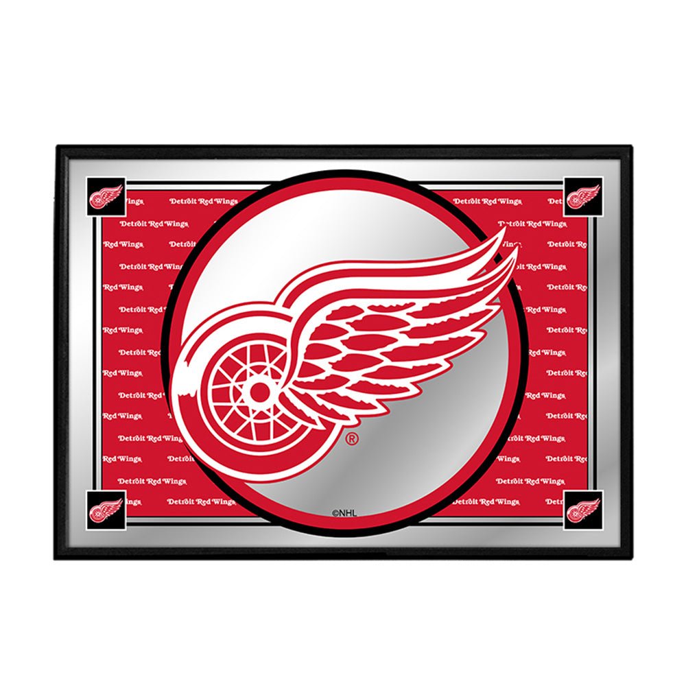Detroit Red Wings: Team Spirit - Framed Mirrored Wall Sign - The Fan-Brand