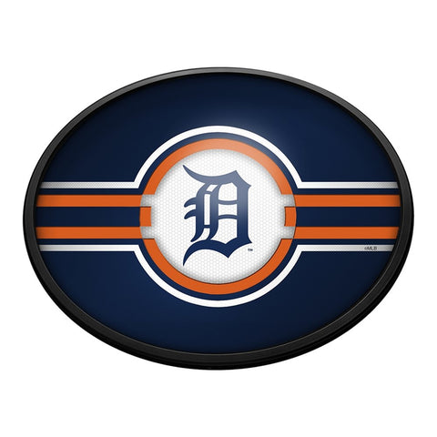 Detroit Tigers: Original Oval Rotating Lighted Wall Sign - The Fan-Brand White