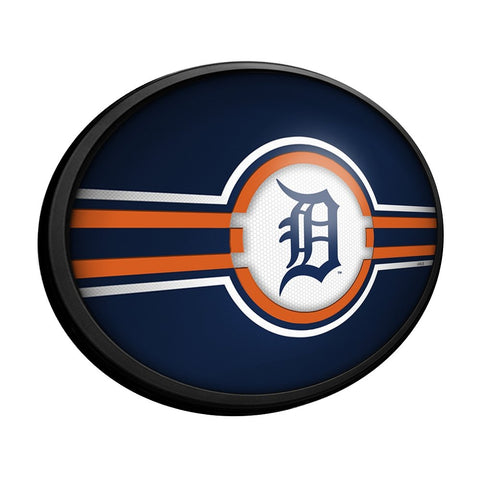 Detroit Tigers: Original Oval Rotating Lighted Wall Sign - The Fan-Brand White