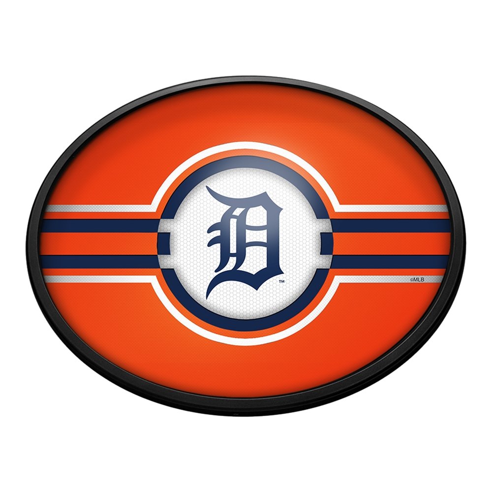 Detroit Tigers: Oval Slimline Lighted Wall Sign - The Fan-Brand