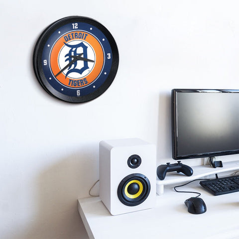 Detroit Tigers: Ribbed Frame Wall Clock - The Fan-Brand