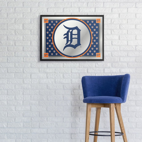 Detroit Tigers: Team Spirit - Framed Mirrored Wall Sign - The Fan-Brand