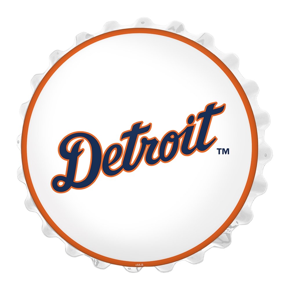 Detroit Tigers: Wordmark - Bottle Cap Wall Light - The Fan-Brand