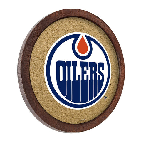 Edmonton Oilers: Barrel Top Cork Note Board - The Fan-Brand