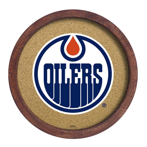 Edmonton Oilers: Barrel Top Cork Note Board - The Fan-Brand