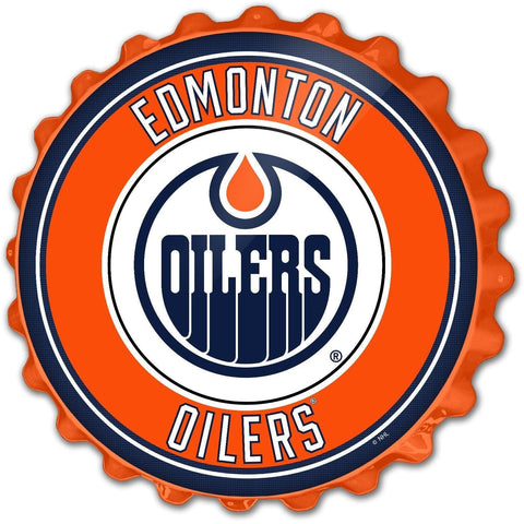 Edmonton Oilers: Bottle Cap Wall Sign - The Fan-Brand