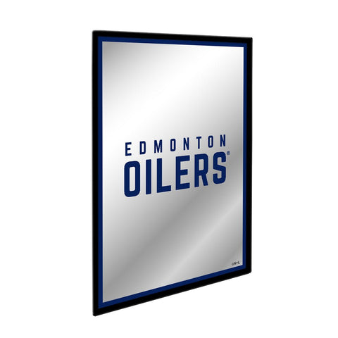 Edmonton Oilers: Logo - Framed Mirrored Wall Sign - The Fan-Brand