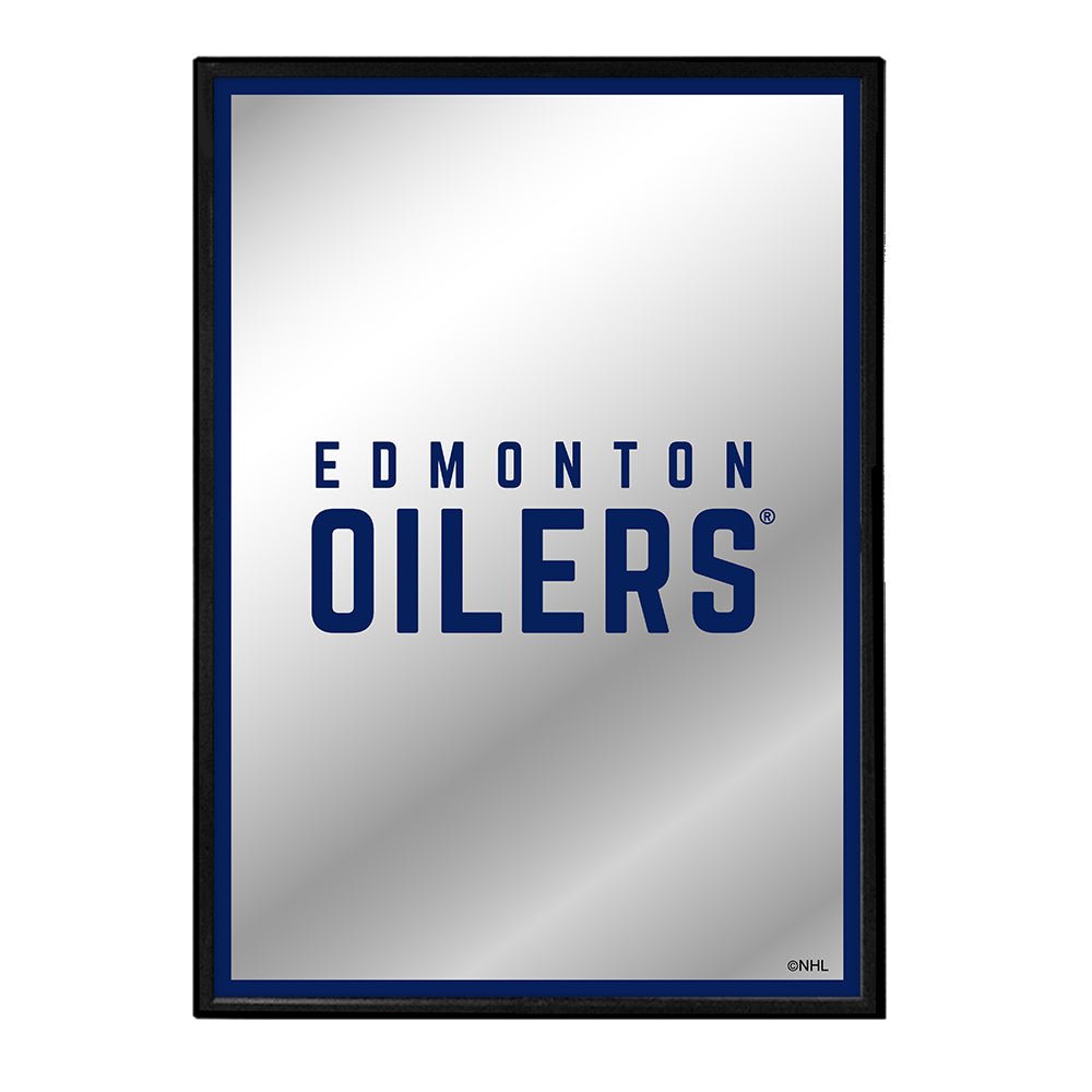 Edmonton Oilers: Logo - Framed Mirrored Wall Sign - The Fan-Brand