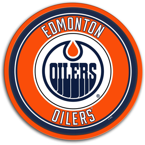 Edmonton Oilers: Modern Disc Wall Sign - The Fan-Brand