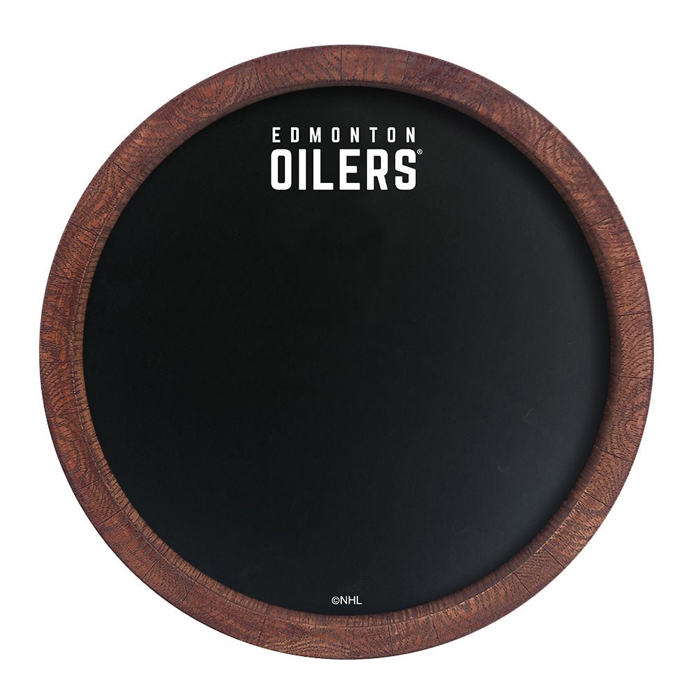 Edmonton Oilers: Secondary Logo - Barrel Top Chalkboard Sign - The Fan-Brand