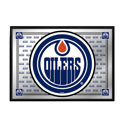 Edmonton Oilers: Team Spirit - Framed Mirrored Wall Sign - The Fan-Brand