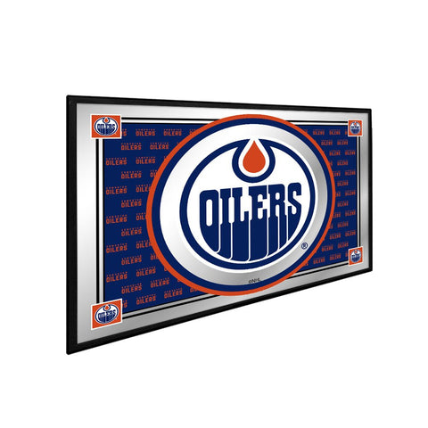 Edmonton Oilers: Team Spirit - Framed Mirrored Wall Sign - The Fan-Brand