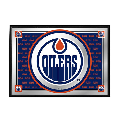 Edmonton Oilers: Team Spirit - Framed Mirrored Wall Sign - The Fan-Brand