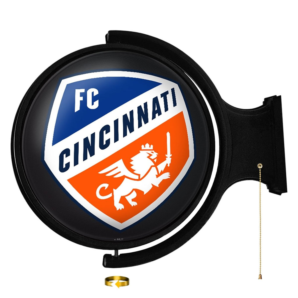 FC Cincinnati: Original Round Rotating Lighted Wall Sign - The Fan-Brand