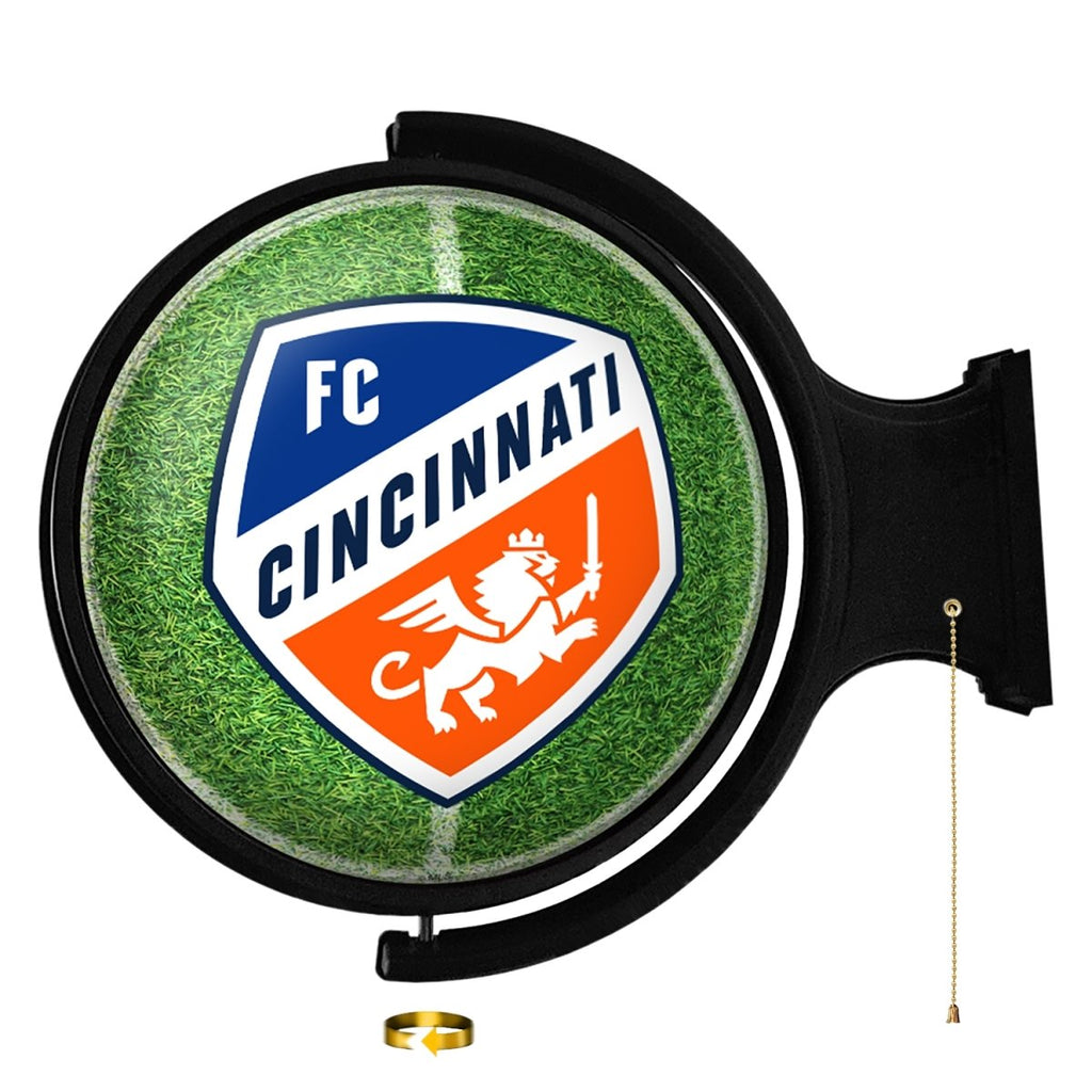 FC Cincinnati: Pitch - Original Round Rotating Lighted Wall Sign - The Fan-Brand