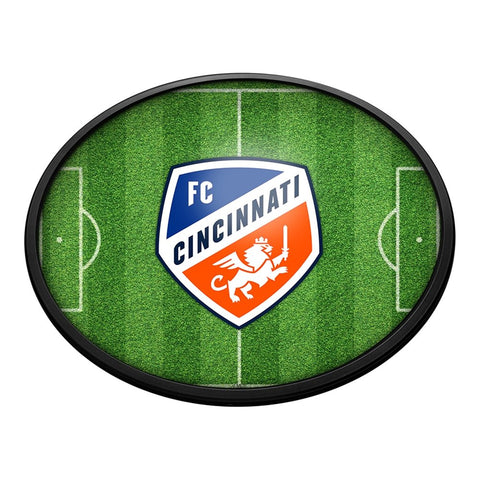 FC Cincinnati: Pitch - Oval Slimline Lighted Wall Sign - The Fan-Brand