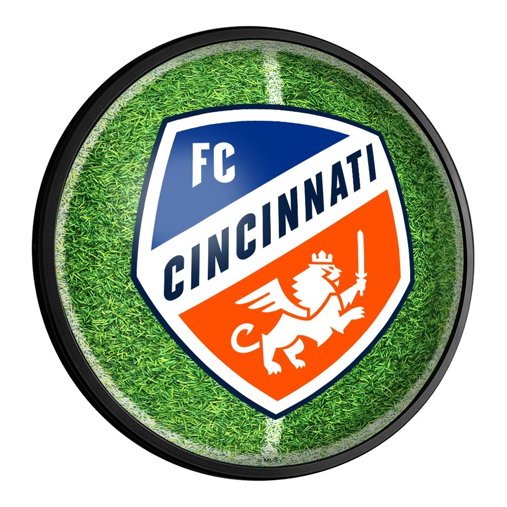 FC Cincinnati: Pitch - Round Slimline Lighted Wall Sign - The Fan-Brand