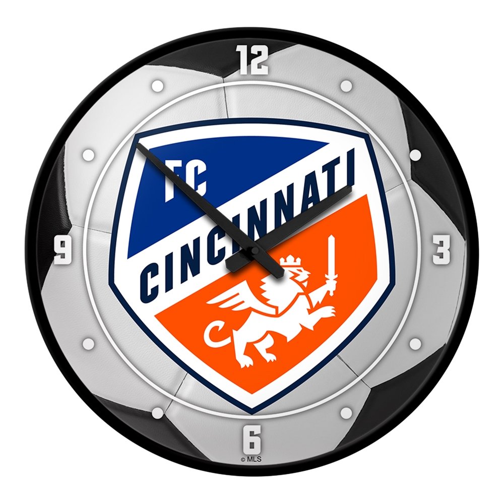 FC Cincinnati: Soccer Ball - Modern Disc Wall Clock - The Fan-Brand