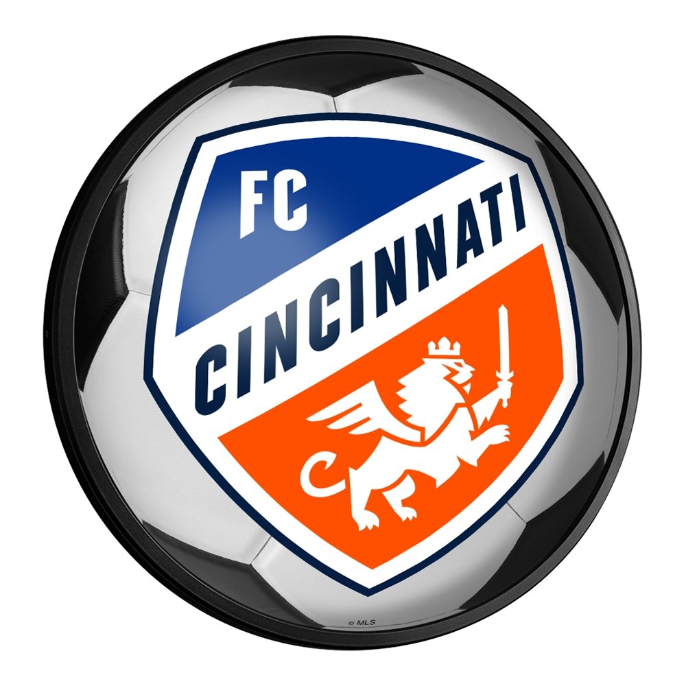 FC Cincinnati: Soccer - Round Slimline Lighted Wall Sign - The Fan-Brand