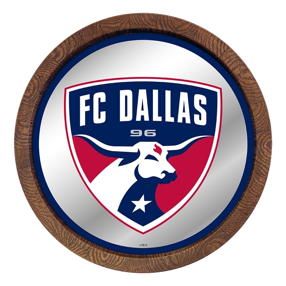 FC Dallas: Barrel Top Framed Mirror Mirrored Wall Sign - The Fan-Brand