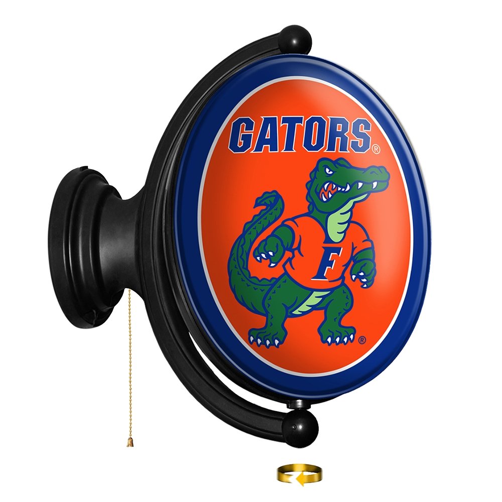 Florida Gators: Albert Gator - Original Oval Rotating Lighted Wall Sign - The Fan-Brand